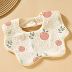 Baby Bib Class A Six-layer Round Children's Bib Cartoon Newborn Anti-spitting Pure Cotton Spring and Summer