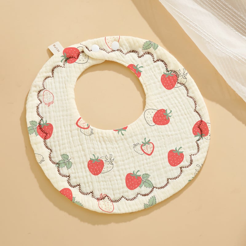Baby Bib Class A Six-layer Round Children's Bib Cartoon Newborn Anti-spitting Pure Cotton Spring and Summer