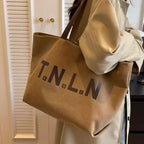 Shoulder Bag women's large capacity canvas handbag student fashion all-match commuter make-up bag