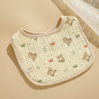 Baby Bib Class A Six-layer Round Children's Bib Cartoon Newborn Anti-spitting Pure Cotton Spring and Summer