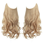 European and American wig one-piece hair quantity multiple U-shaped hair extension female fishing line wig invisible natural long curly hair