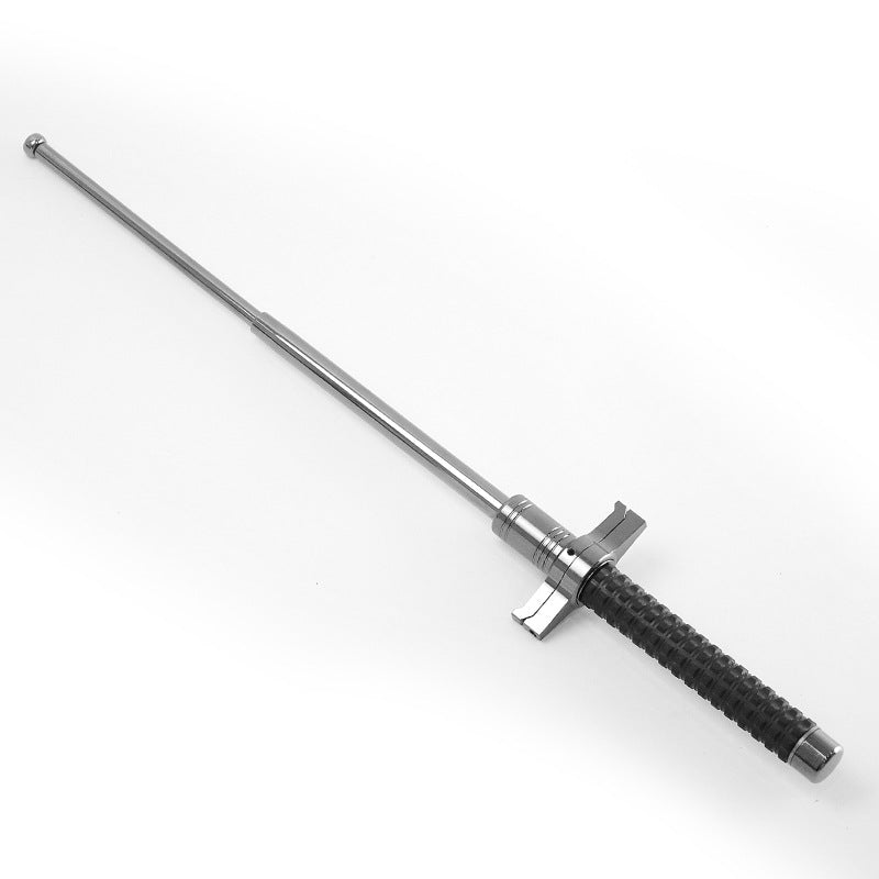 Self-Defense hand guard knife telescopic swing stick swing stick solid 21-inch three-section stick 26-inch titanium black self-defense stick 1 m stick