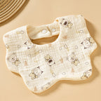 Baby Bib Class A Six-layer Round Children's Bib Cartoon Newborn Anti-spitting Pure Cotton Spring and Summer