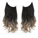 European and American wig one-piece hair quantity multiple U-shaped hair extension female fishing line wig invisible natural long curly hair