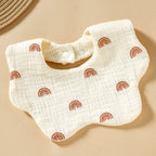 Baby Bib Class A Six-layer Round Children's Bib Cartoon Newborn Anti-spitting Pure Cotton Spring and Summer