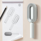 One-Key Self Cleaning Anti-Static Hair Brush for Women's Hair Airbag Scalp Massage Comb