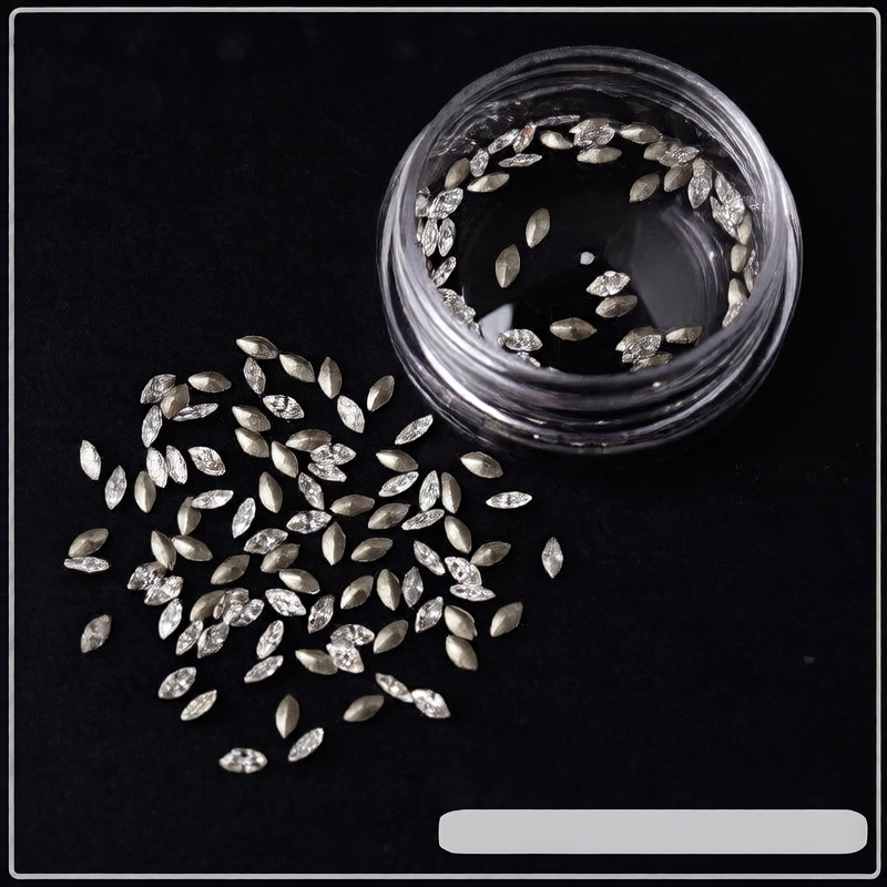 Nail Art mini Small Zircon Plated Bottom Super Flash Shaped White Pointed Bottom Micro Zirconium Mixed Color Diamond Light Luxury Nail Jewelry